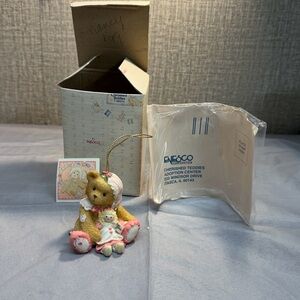 Enesco Cherished Teddies Ornament - Cream Bear with Pink Accents